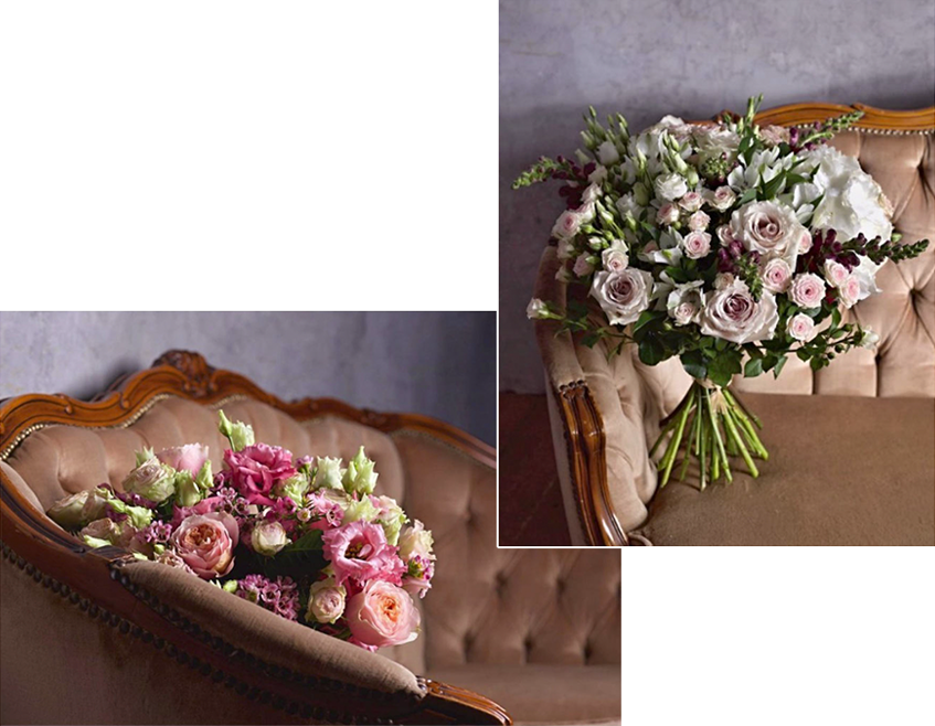 Kytice Luxury bouquet, Holandské květiny, orientační cena 2065 Kč; Kytice Pink lady, Holandské květiny, orientační cena 960 Kč