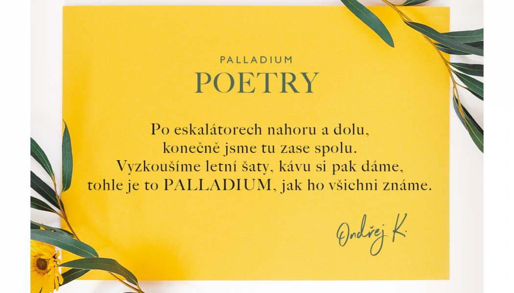 Ondřej K. sepsal báseň přímo z PALLADIA :)